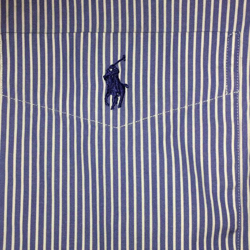 Light blue striped Ralph Lauren button up - Picture 2 of 3